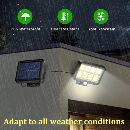 Mythco 160 COB LEDs Solar Lights With Motion Sensor And Solar Panel