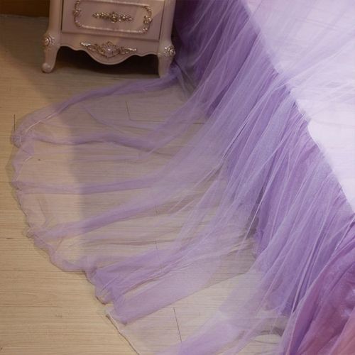 Mosquito Net Dome Single Entrance Fine Mesh Purple