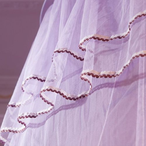Mosquito Net Dome Single Entrance Fine Mesh Purple