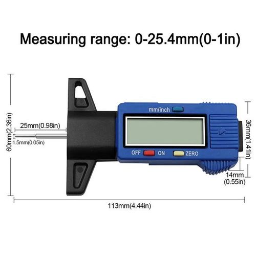 LCD Tire Thread Gauge Digital Tire Depth Gauge