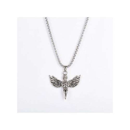 Unisex Little Angel Pendant Necklace-Silver