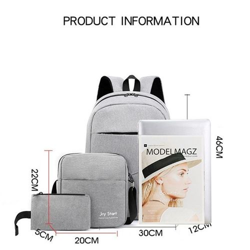 3 PCS Men Bags Backpacks School Bags Laptop Bags Satchel