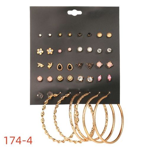 20Pairs Women's Fashion Earrings Studs Set For Daily Wear