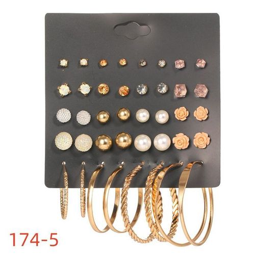 20Pairs Women's Fashion Earrings Studs Set For Daily Wear