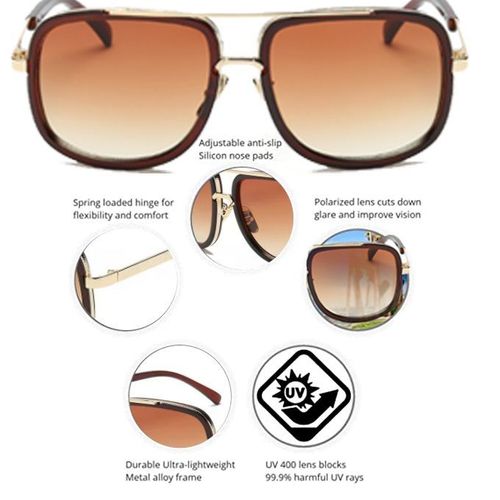 Vintage Sunglasses Designer Sunglasses UV400 Protection - Unisex