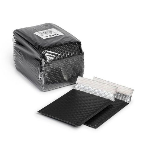 LASA 25PC 15*18CM BUBBLE PADDED ENVELOPE MAILER - BLACK