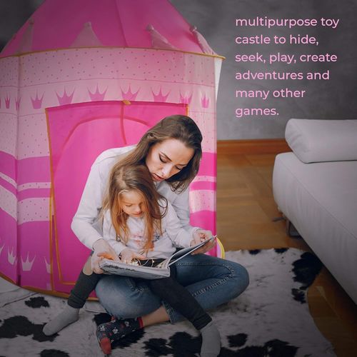 PINK PRINCESS CASTLE TENT PORTABLE PLAY TENT FOR GIRLS