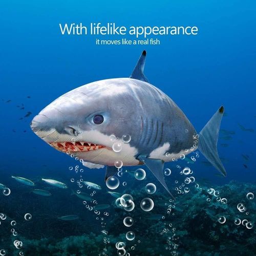 RC Shark Balloon, Flying Fish, RC Flying Inflatable RC Inflatable Balloon, Gift Party Decoration Balloon (Blue Shark)