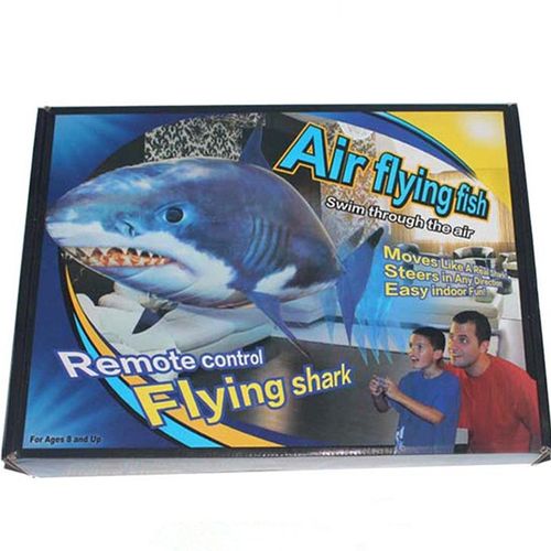 RC Shark Balloon, Flying Fish, RC Flying Inflatable RC Inflatable Balloon, Gift Party Decoration Balloon (Blue Shark)