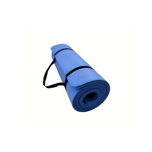 THICK Gym-Yoga Mat + Carrying Strap - Blue