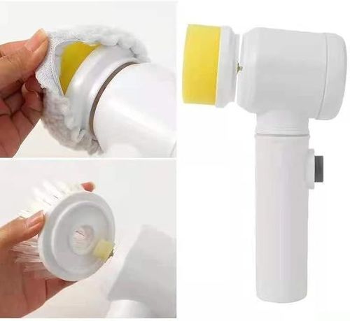 Electric Rotary Cleaning Brush, 5 Replaceable Brush Heads