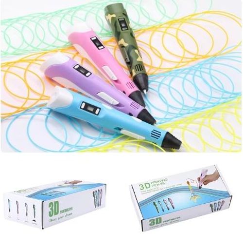 3D printer pen with LED display with 15 colours x PLA 3m consumables