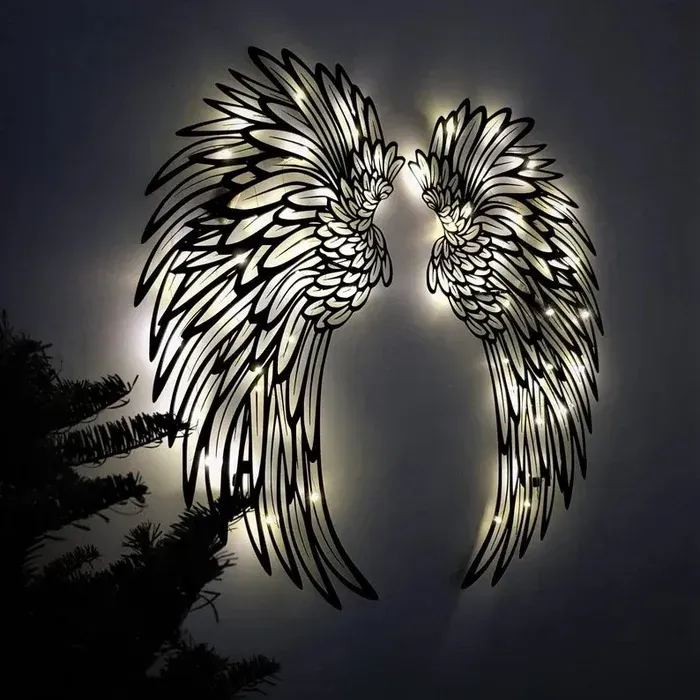 1 Pair Metal Angel Wings Wall Decor