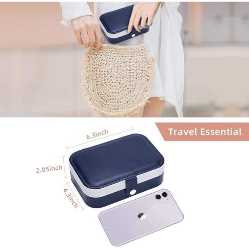 Jewelry Box Jewelry Organizer Jewelry Holder Case-Navy