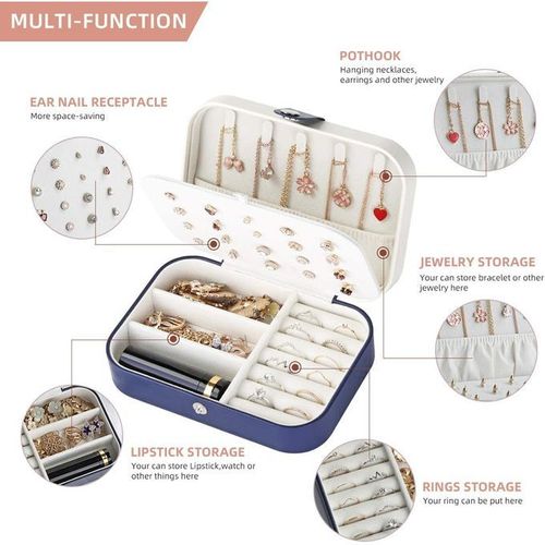 Jewelry Box Jewelry Organizer Jewelry Holder Case-Navy