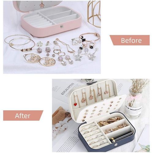 Jewelry Box Jewelry Organizer Jewelry Holder Case-Navy