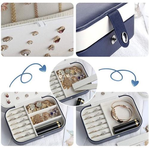 Jewelry Box Jewelry Organizer Jewelry Holder Case-Navy