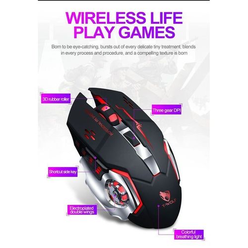 T-Wolf Thunder Wolf Q13 Charging Mute Wireless Mouse
