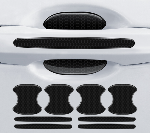 Car reflective door bowl handle protective sticker prismatic new anti-collision strip anti-scratch collision wear-resistant