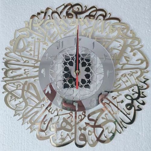 Lace round creative pattern three-dimensional wall clock, home decoration clock living room