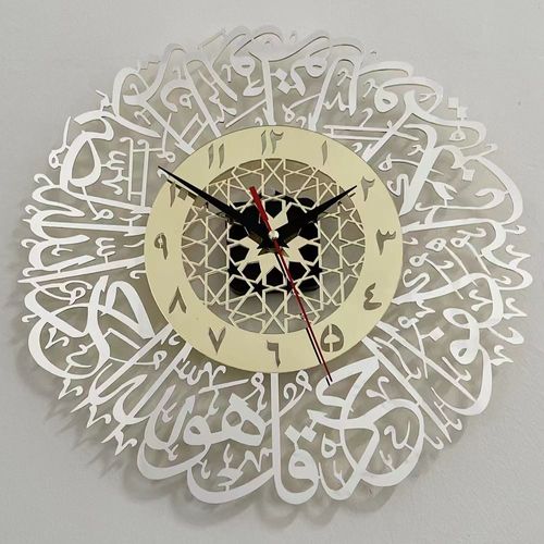 Lace round creative pattern three-dimensional wall clock, home decoration clock living room
