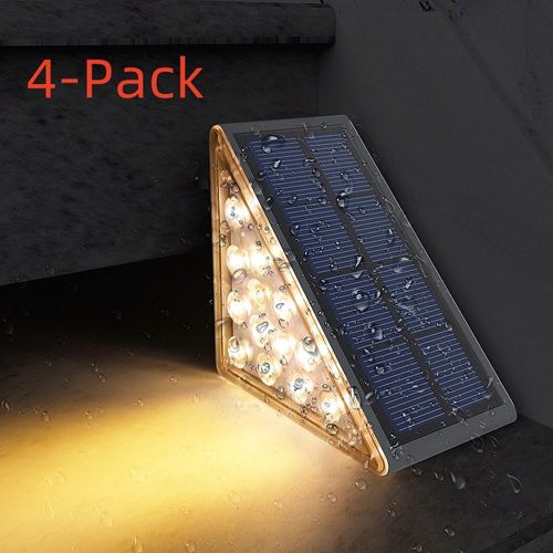 4 Psc Solar waterproof triangle stair light High brightness garden trail light