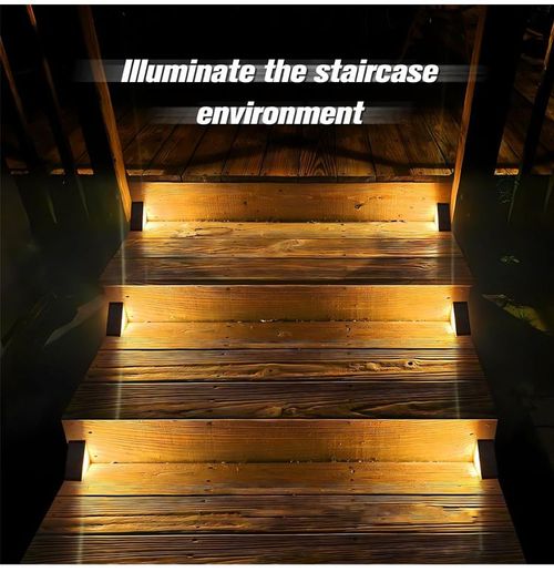 4 Psc Solar waterproof triangle stair light High brightness garden trail light