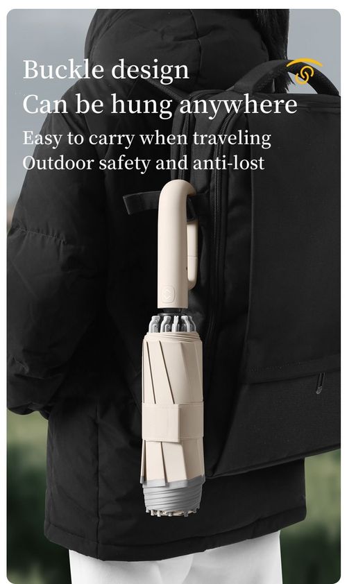 Ring buckle umbrella, Reflective Safety Strip, Sturdy Windproof, Travel Portable