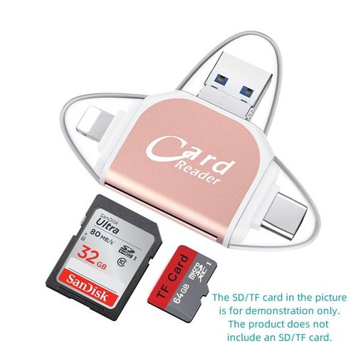 Multi-Port 4 in1 Universal SD TF Card Reader