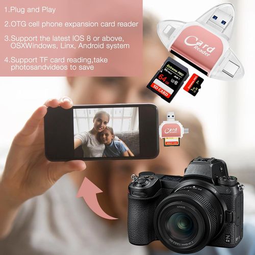 Multi-Port 4 in1 Universal SD TF Card Reader