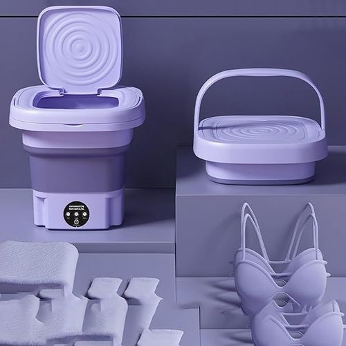 Portable Washing Machine, Foldable Mini Washing Machine, Small Washer for Baby Clothes, Underwear or Small Items, Apartment, Laundry, Camping, RV, Travel, Underwear, Personal, Baby