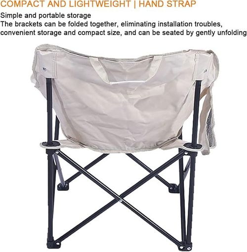 Portable outdoor folding moon chair