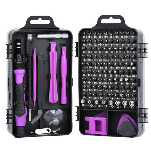 Multi-purpose watch and mobile phone disassembly and repair screwdriver screwdriver tool 115-in-1 carbon steel screwdriver Silk knife set