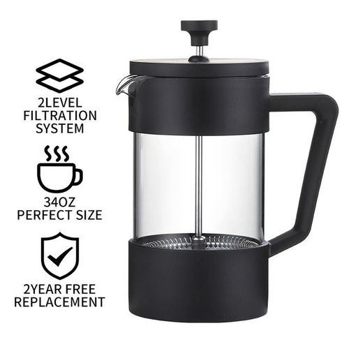 600ML Hand-Poured High Borosilicate Coffee French Press