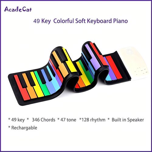 49 Key Colorful Soft Keyboard Piano