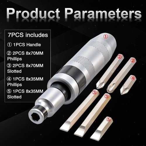 7 Pcs Impact Screwdriver Set