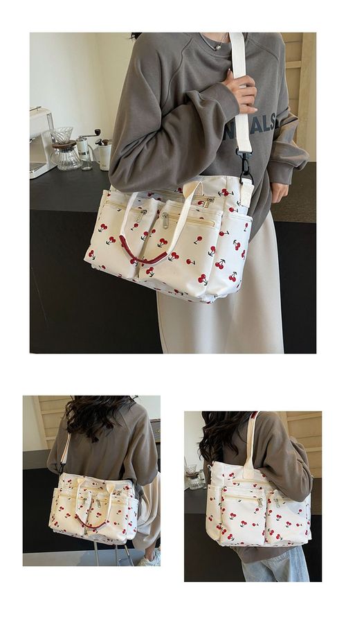 ❤Cherry color printed large capacity handbag ❤