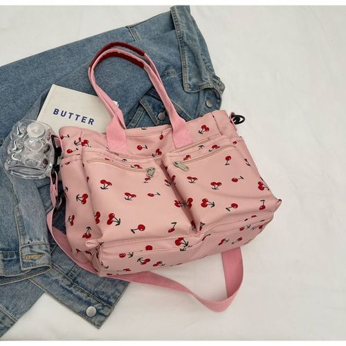 ❤Cherry color printed large capacity handbag ❤