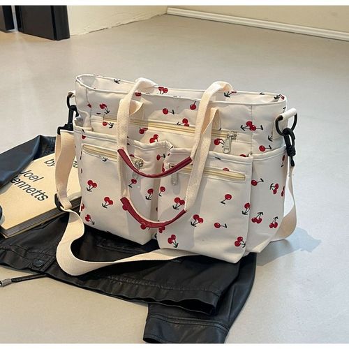 ❤Cherry color printed large capacity handbag ❤