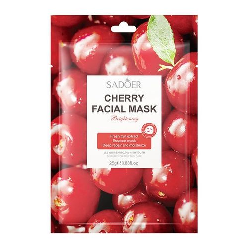 SADOER 6Pcs Cyan Java Chip Bis Facial Mask Fruit Fruity Muka Fresh Fruit Extract Essence Moisturiz-ing Facial Mask 25g