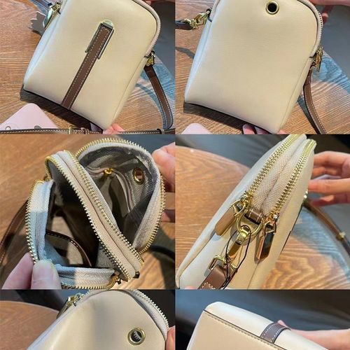 🌟 Upgrade your style with our new Lychee grained leather cell phone case! 👝Lightweight mini shoulder crossbody bag with phone space