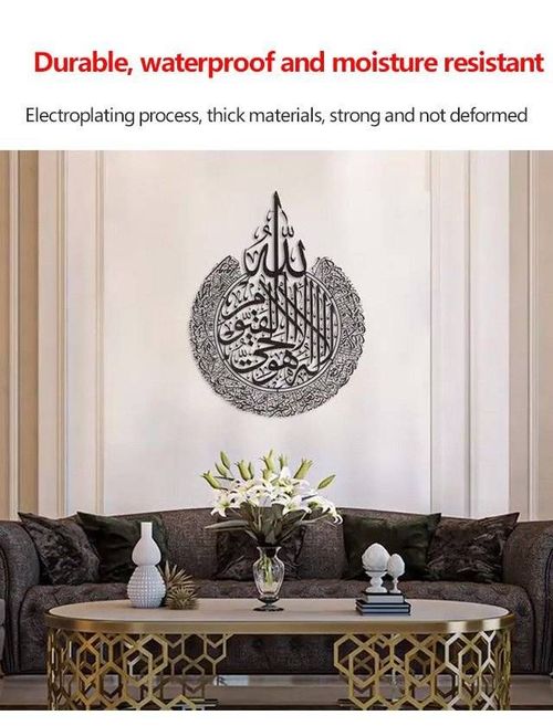 JM729 Thickened Acrylic Mirror Sticker Art Words Cultural Background Wall Self-Adhesive Wall Sticker Decoration