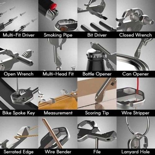 24 in 1 Key shaped pocket tool-Multicolor Gifts