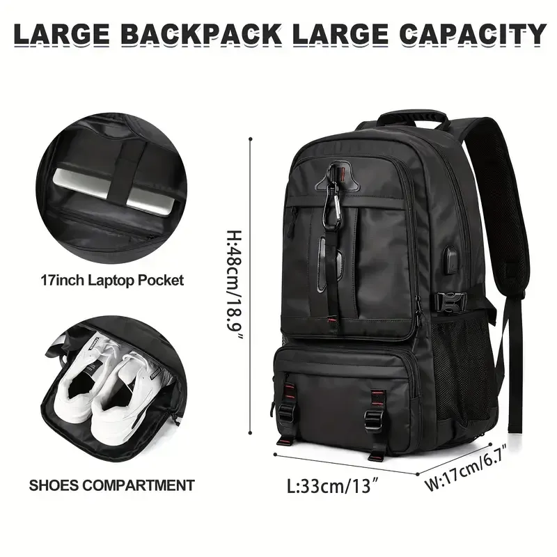 Backpacks for men and women with shoe compartment