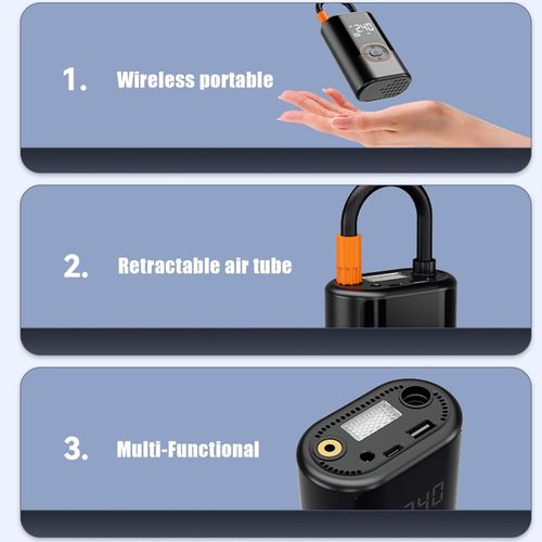 Tire Inflator Portable Air Compressor for Car Tires - 150PSI Fast Inflate Smart Air Pump Quiet for Car, Motorcycle, Bike, Ball, with Digital Tire Pressure Gauge & Air Inflator Kit