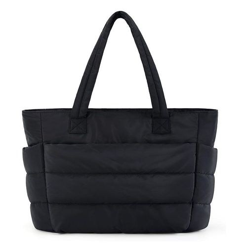 Lightweight Puffy Tote Bag White