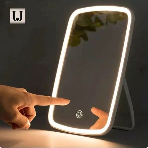 Rechargeable LED Lighted Touch Screen Makeup Mirror - 3 Color Lighting Modes, Adjustable Rotation, Perfect Gift for Women!
