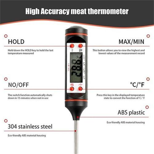 Food Drink Thermometer Kitchen Digital Thermometer BBQ Bake