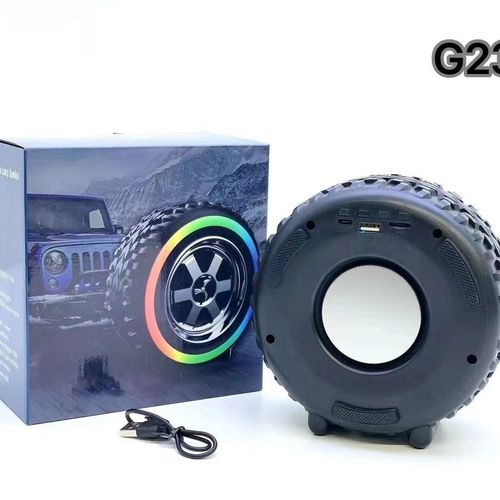 Hardbuzz G2389 (PORTABLE BLUETOOTH SPEAKER) Dynamic Thunder Tyre Shape 5 W Bluetooth Speaker  (Black