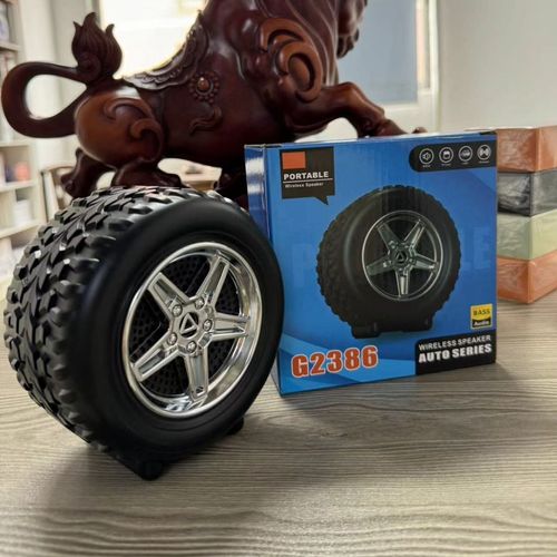 Hardbuzz G2389 (PORTABLE BLUETOOTH SPEAKER) Dynamic Thunder Tyre Shape 5 W Bluetooth Speaker  (Black